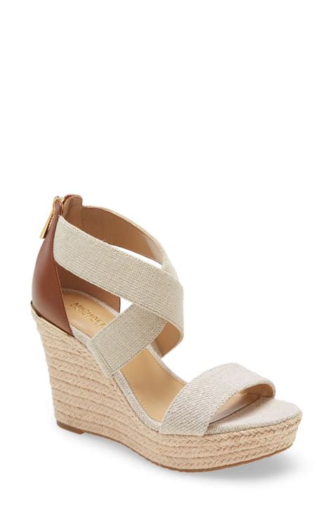 michael michael kors prue wedge|Michael Kors suede wedges.